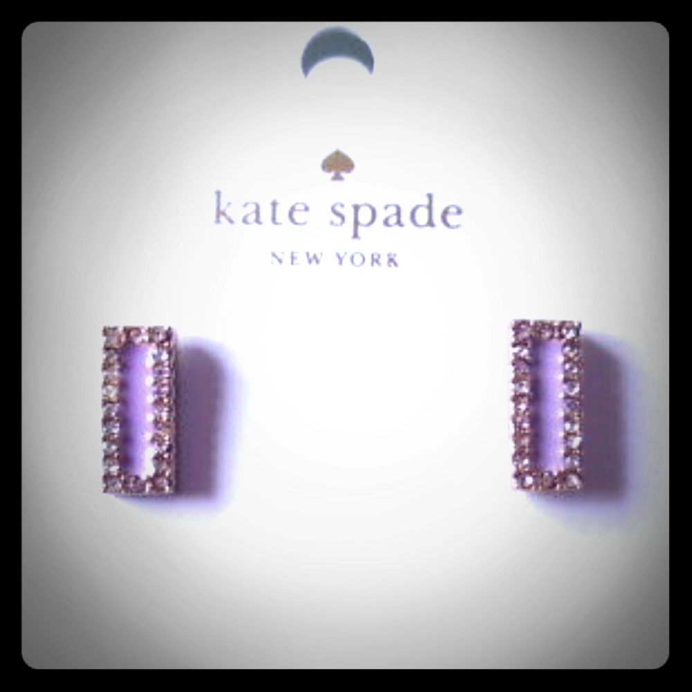 💜 Nwt Kate Spade Lilac Raising The Bar Earrings